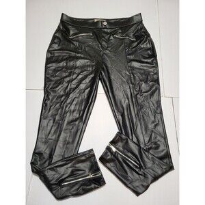 Thrill Premium Quality Woman 2X Women's Faux Leather Pants Black 100%polyurethan
